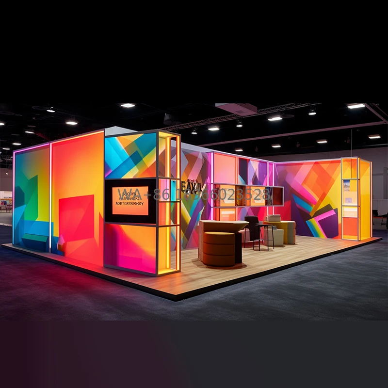 

Jewelry Expo Backlight Stand Trade Show Illuminated Exhibition Booth 10x20 Display Counter