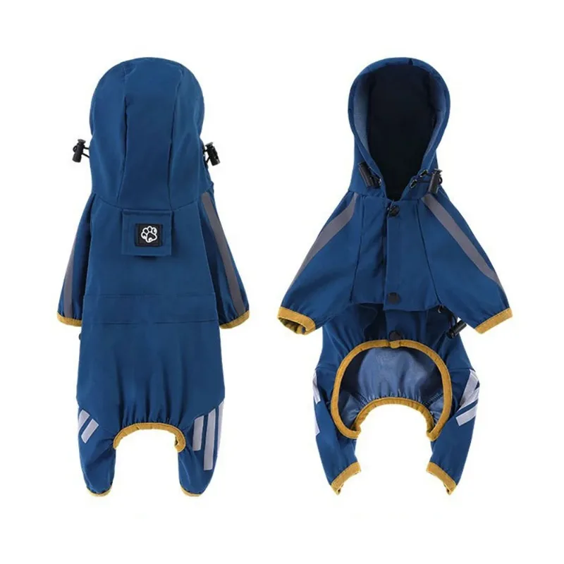 

Reflective Puppy Rain Coats Hooded Pet Raincoats Dog for Small Medium Dogs Waterproof Chihuahua Jumpsuit French Bulldog Overalls