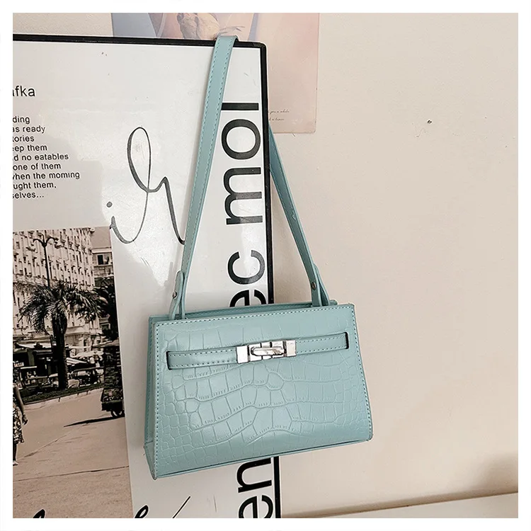 

Chic Women's Stone Pattern Bag - Elegant Versatile Small Square Shoulder Handheld Crossbody Fashion Bag