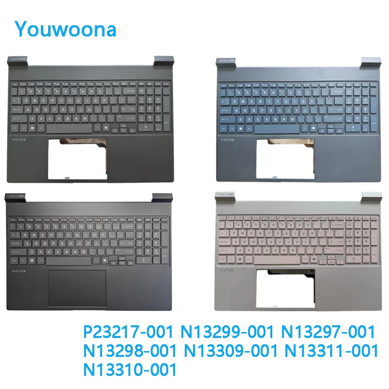 NEW ORIGINAL Laptop Replace Top Case Touchpad for HP Victus 15-FA 15-EB 15-FB TPN-Q278 Q279 P23217-001 N13299-001 N13297-001