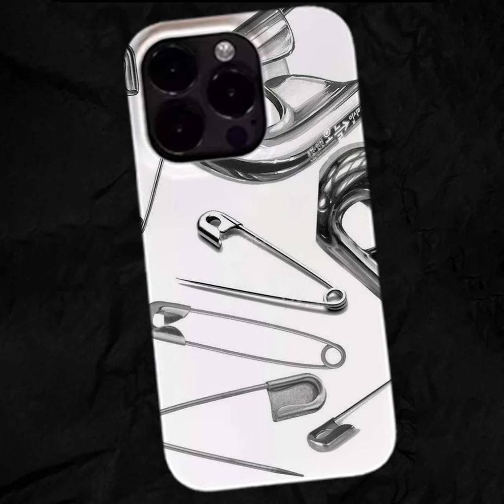 Clmj الفاخرة الفنية الإبداعية نمط المتخصصة قضية الهاتف آيفون 16 15 14 13 12 11 برو ماكس X XS XR 7 8 زائد لامعة فيلم الصلب PC