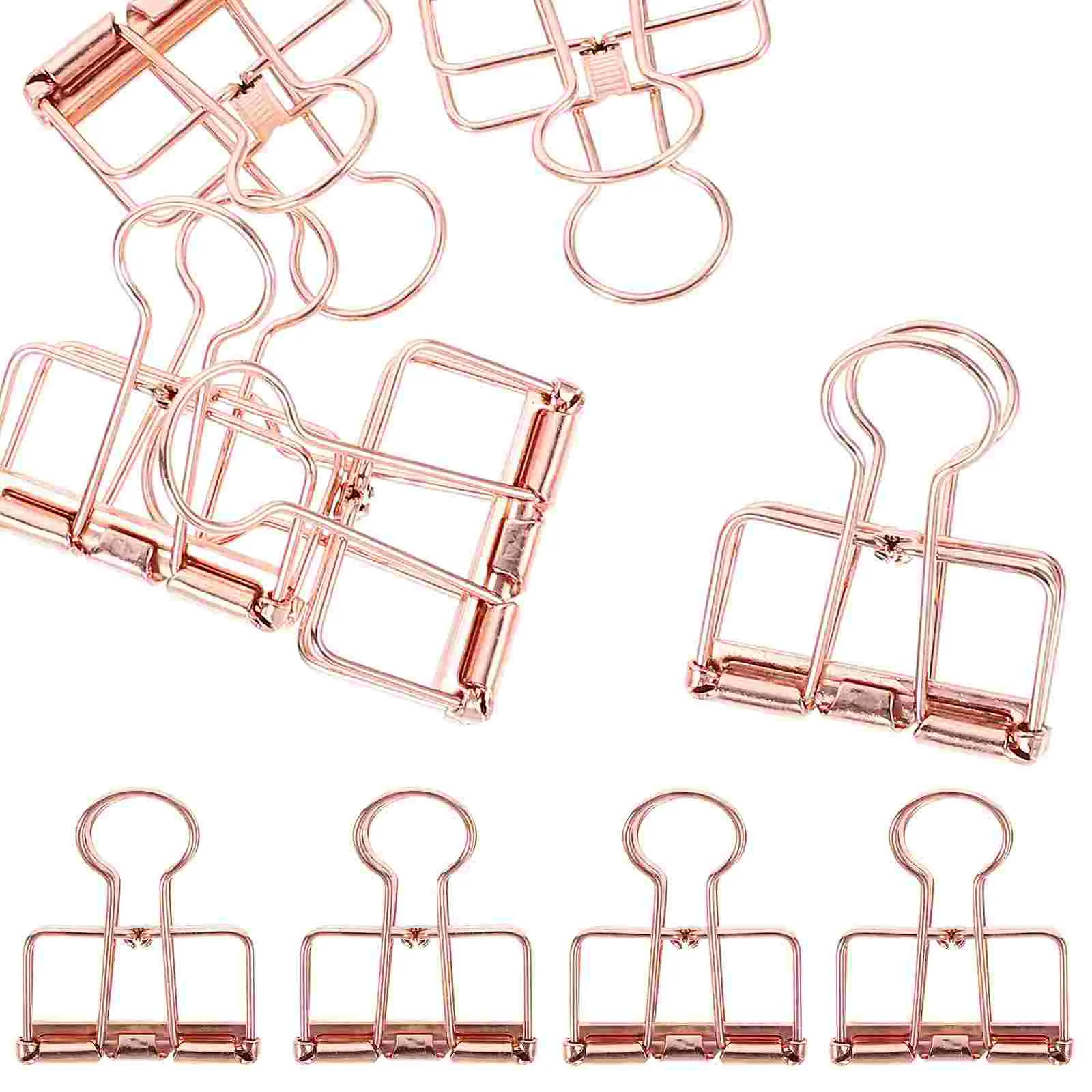 10 Pcs Metal Document Book Binder Clip Paper Clamps Office Supply Clips Small Dovetail Alloy