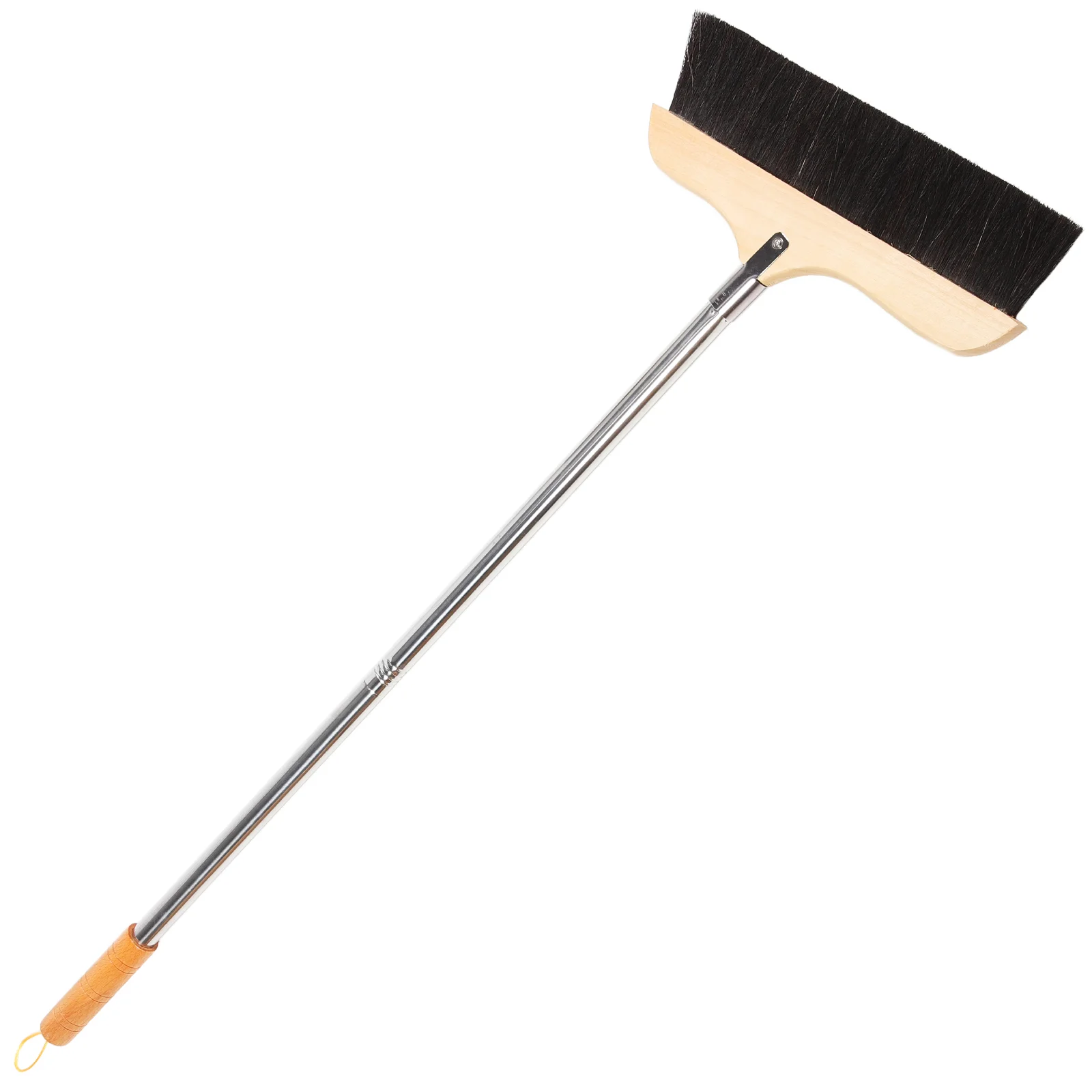 

Black Bristles Tile Surface Broom Wood Horsehair With Metal Handle Floor Wooden Pet