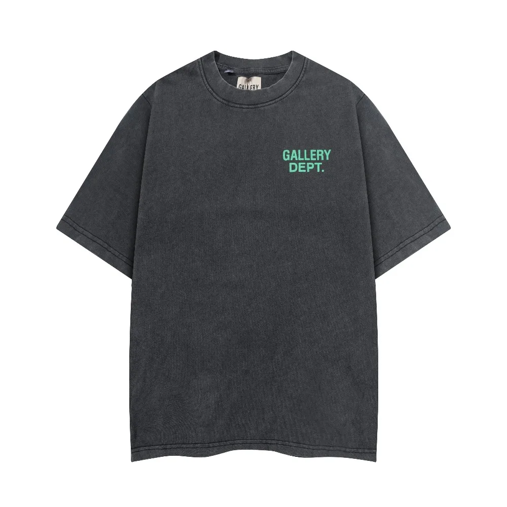 GALLERY DEPT retro washing water old letter printing loose bf wind cotton short-sleeved T-shirt