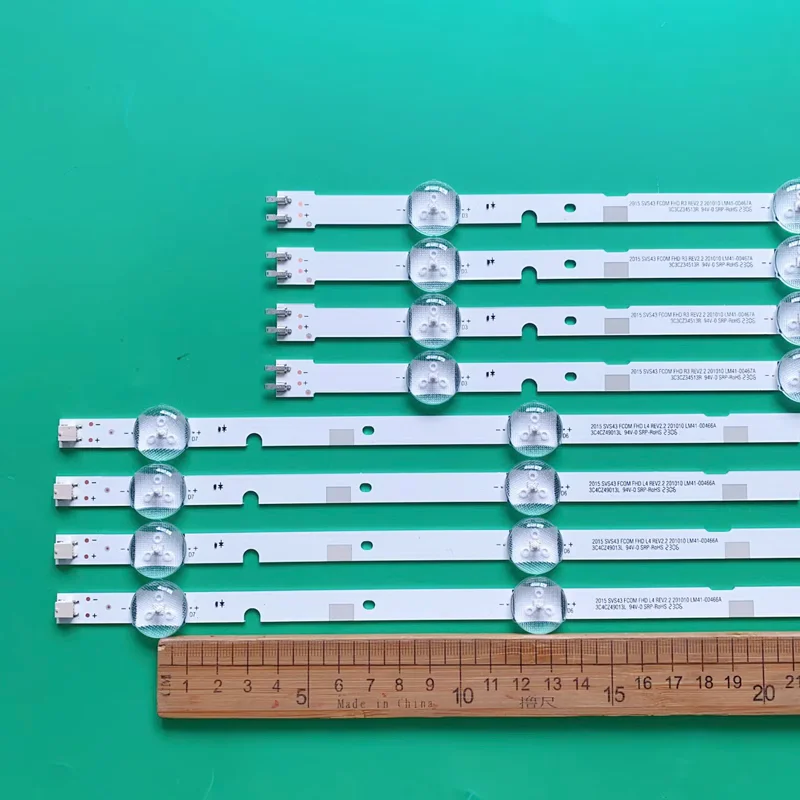 New 10set=80pcs LED strip for Samsung UN43J5200 2015 SVS43 FCOM FHD V5DN-430SMA-R1 V5DN-430SMB-R1 BN96-37294A 37295A BN96-38878A