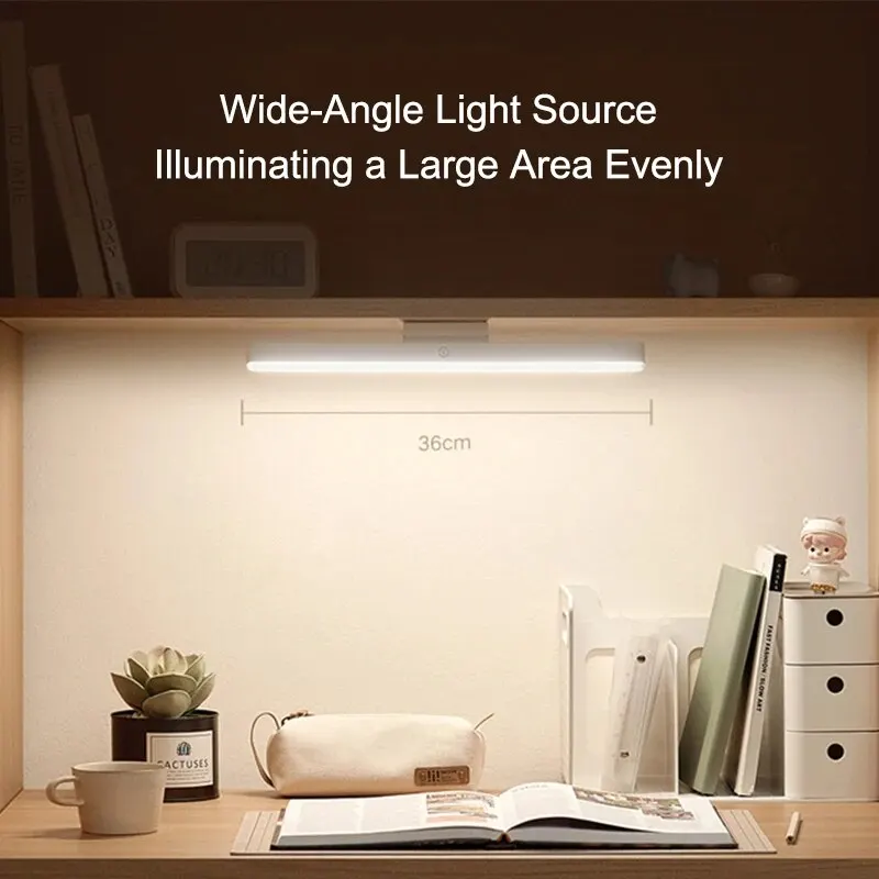 Xiaomi Mijia Lâmpada de leitura magnética LED Luz de mesa 2000mAh Touch Dimming Lamp Adsorção Quarto Lâmpada