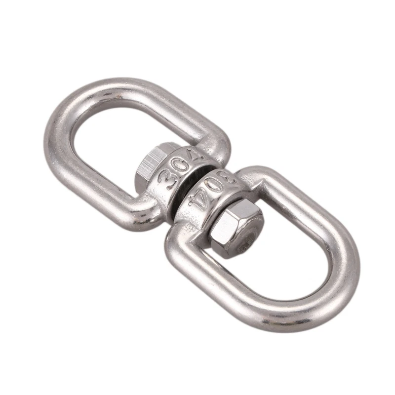 5X Marine Mooring Stainless Steel 6Mm 15/64 Inch Eye To Eye Swivel Ring