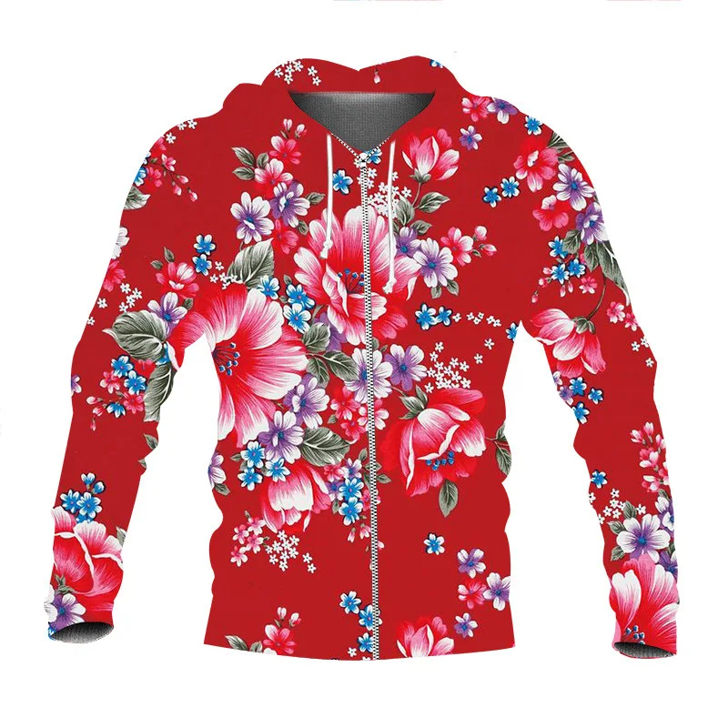 

New 3D Printing Large Flower Painted Fashion Men Women Tracksuits Crewneck Hoodies Plus Size S-7XL Harajuku Four Seasons Casual