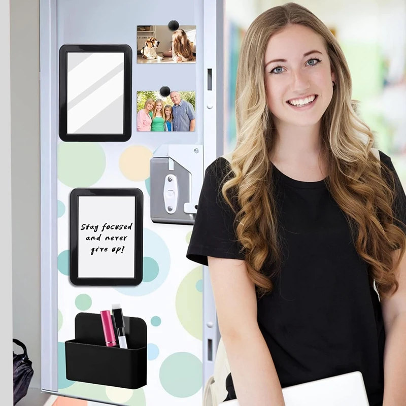 Locker Accessory Kit-Girl Back To School Supplie,Magnetic Whiteboard Mirror Dry Erase Marker Holder And School Supplie