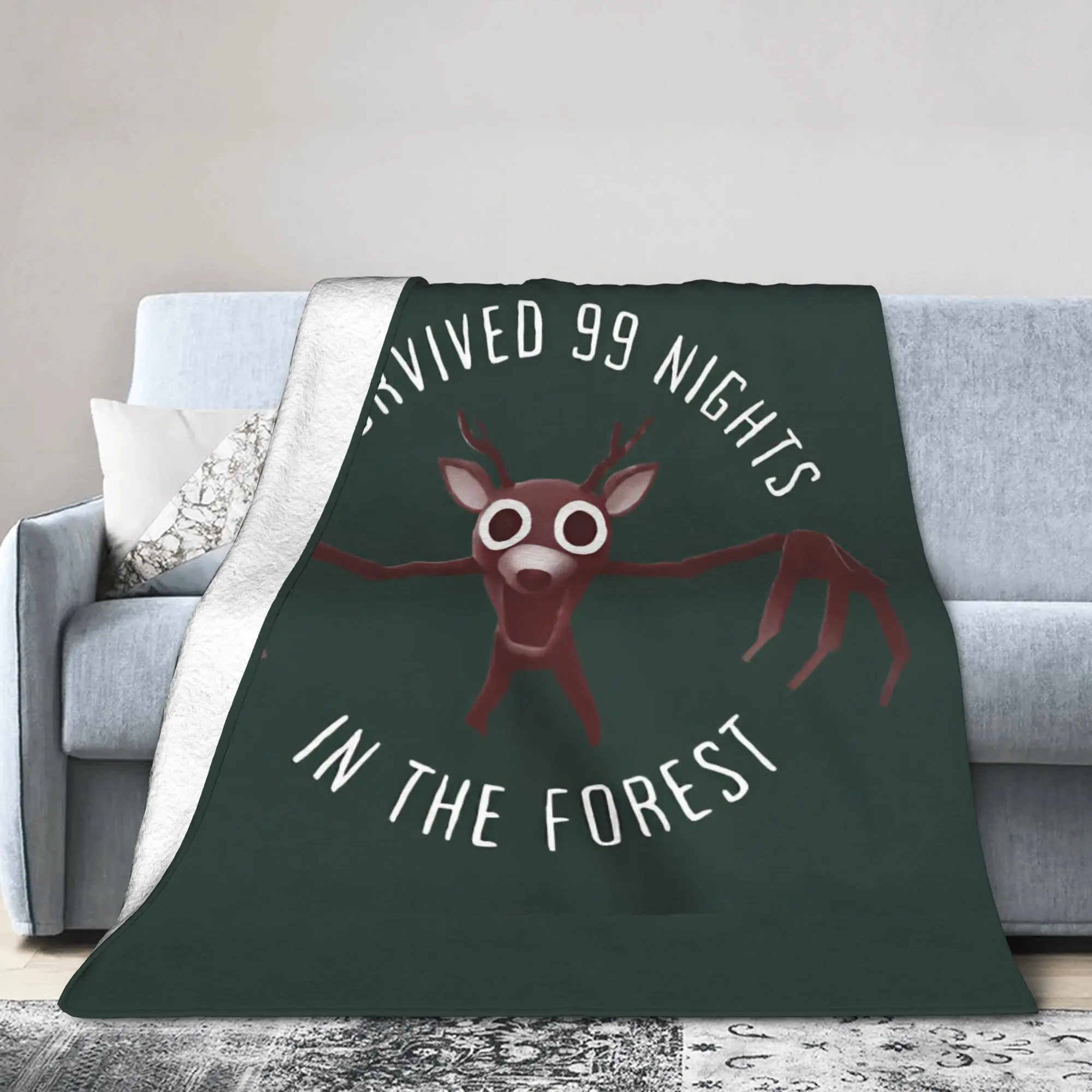 

99 ночей в лесу, плюшевые одеяла с изображением оленя, игра ужасов, забавные пледы для дома, ультра-мягкие одеяла 125*100 см
