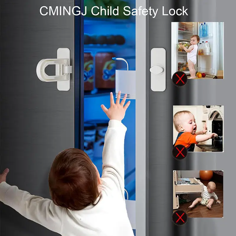 Refrigerator Door Latch Durable Plastic Baby Safety Lock Multifunction Kids Security Protection Useful Cabinet Drawer Lock