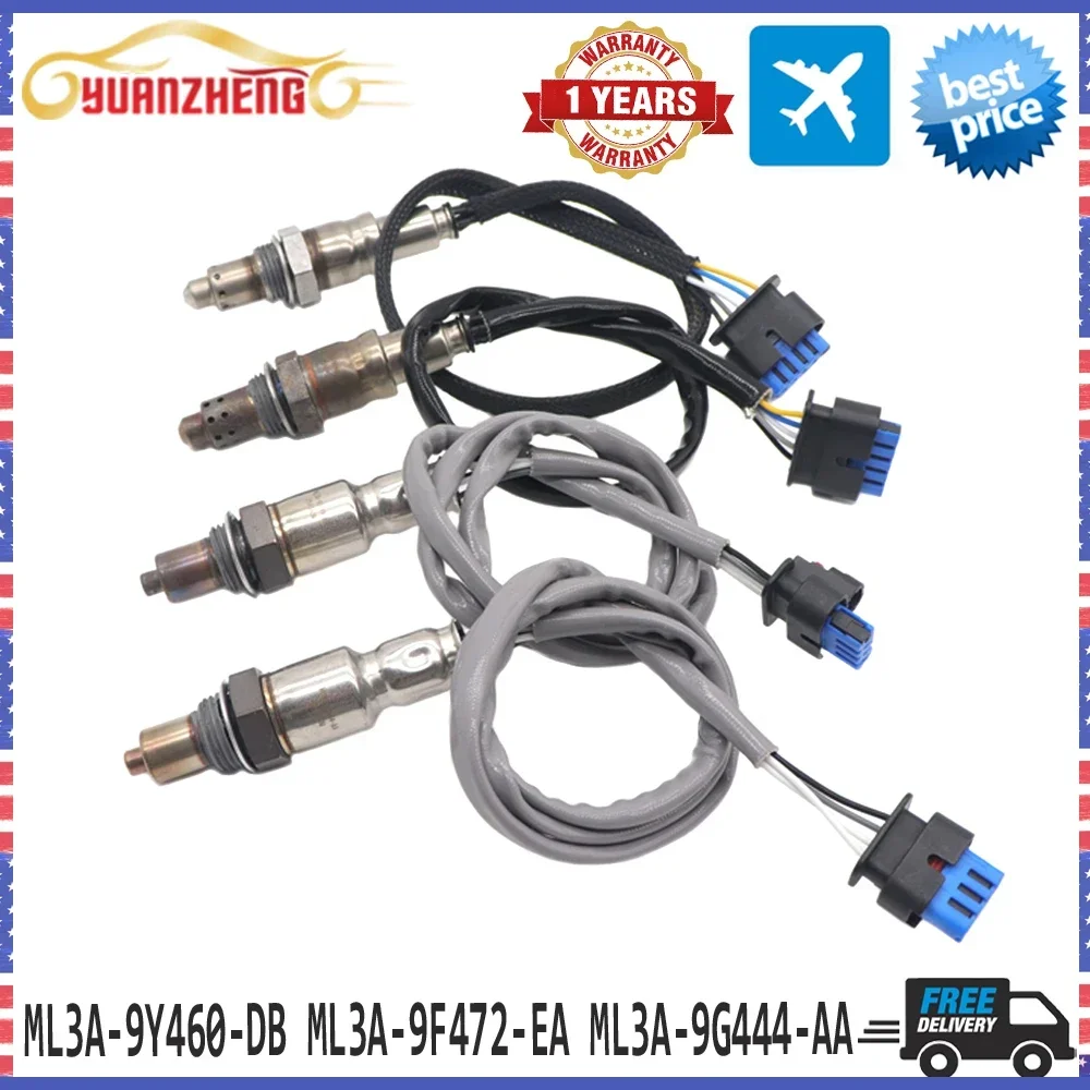 4 قطعة سيارة الأوكسجين الاستشعار لفورد F-150 3.3L 5.0L 2021-2023 ML3A-9Y460-DB ML3A-9G444-AA ML3A-9F472-EA