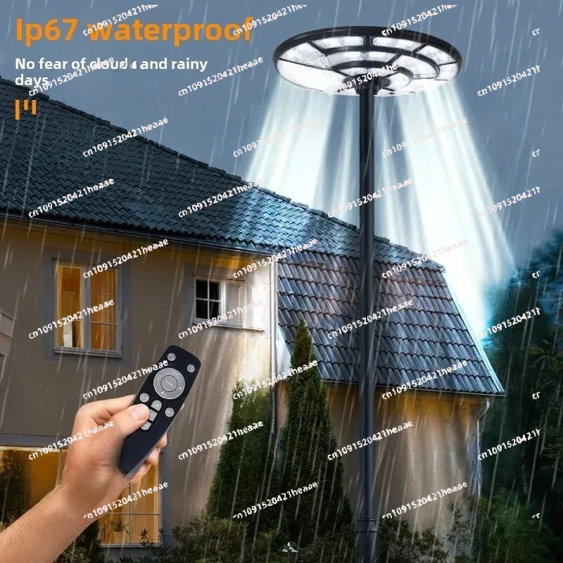 Suitable for garden light round induction outdoor solar street light villa lighting system