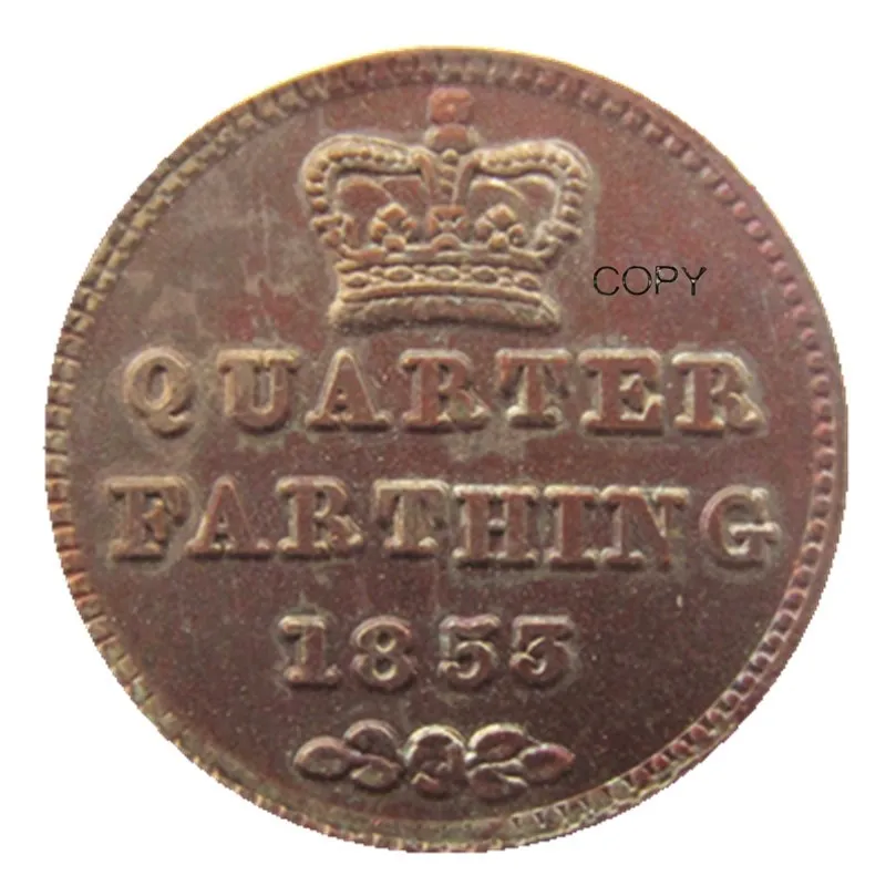 UK 1853 Great Britain / Ceylon Victoria Quarter Farthing Copy coins