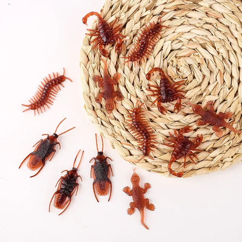 10pcs/lot Special Lifelike Model Simulation Fake Rubber Cock Cockroach Roach Bug Roaches Toy Prank Funny Trick Joke Toys