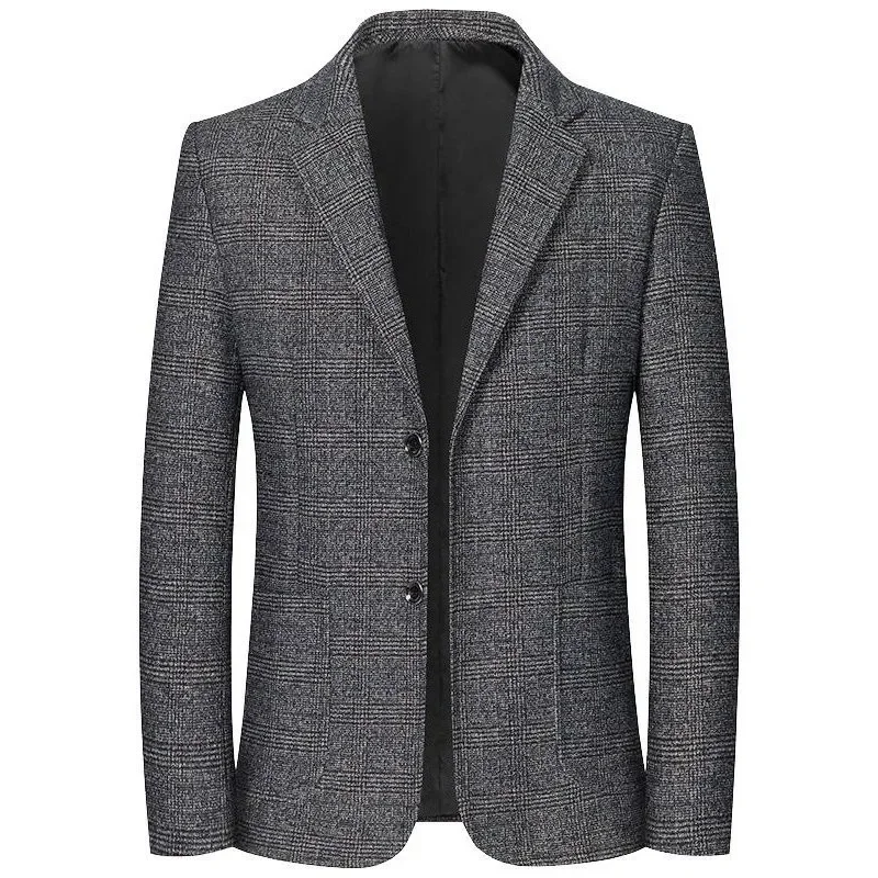 Men's Retro Plaid Suits 2026 High Quality Spring Autumn Leisure Fashion Handsome Office Business Blazers Ironing Wedding Coats