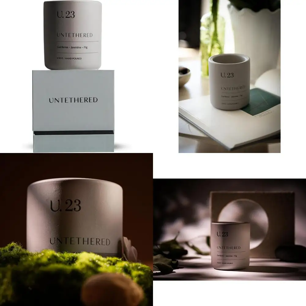 Luxury Scented Candle - Gardenia, Jasmine & Fig Blend | Handcrafted in USA with Natural Coconut & Apricot Wax | Double Wick Long