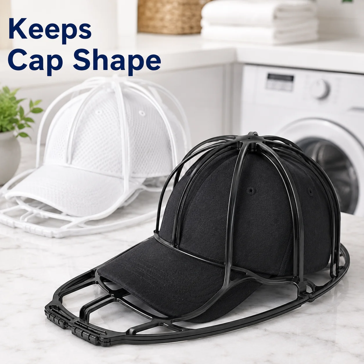 Baseball Cap Washer Frame Hat Washing Cage Shape Protector Reusable Detachable Cap Holder for Washing Machine Cleaning
