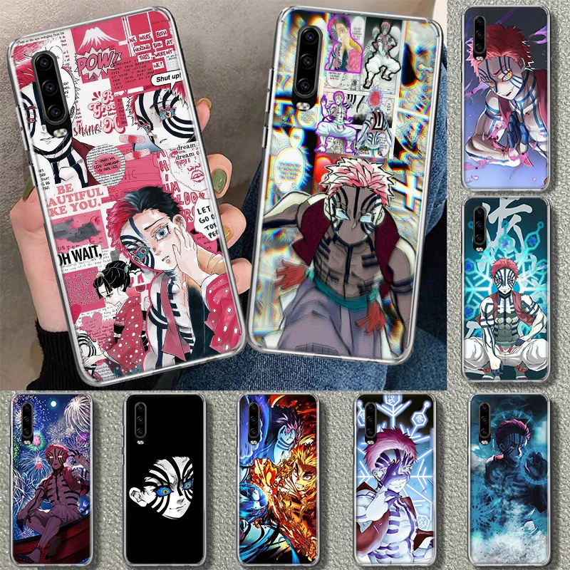 Akaza Kimetsu No Yaiba Anime Phone Case Cover For Huawei P30 P20 P40 P10 P50 Mate 20 40 30 10 Pro Lite Art Gift Fundas Coque She