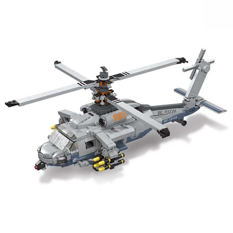 Klocki konstrukcyjne Helikopter Zabawka Edukacyjna dla Dzieci Prezent Zabawka Model Samolotu do Nauki dla Dzieci