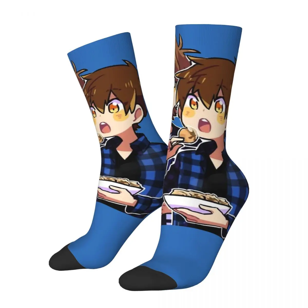 Funny Happy Men's compression Socks Awamura Miyuki Retro Harajuku The Professional Leon Mathilda Norman Film Hip Hop Crew Sock