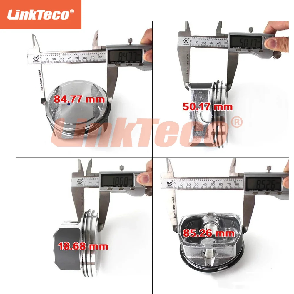 Engine 4pcs Piston & Ring Kit Fit G4KD 2.0 L L4 GAS For 08-15 Hyundai ix35 Sonata Kia Optima Sportage Cerato 2.0L 23410-2G000