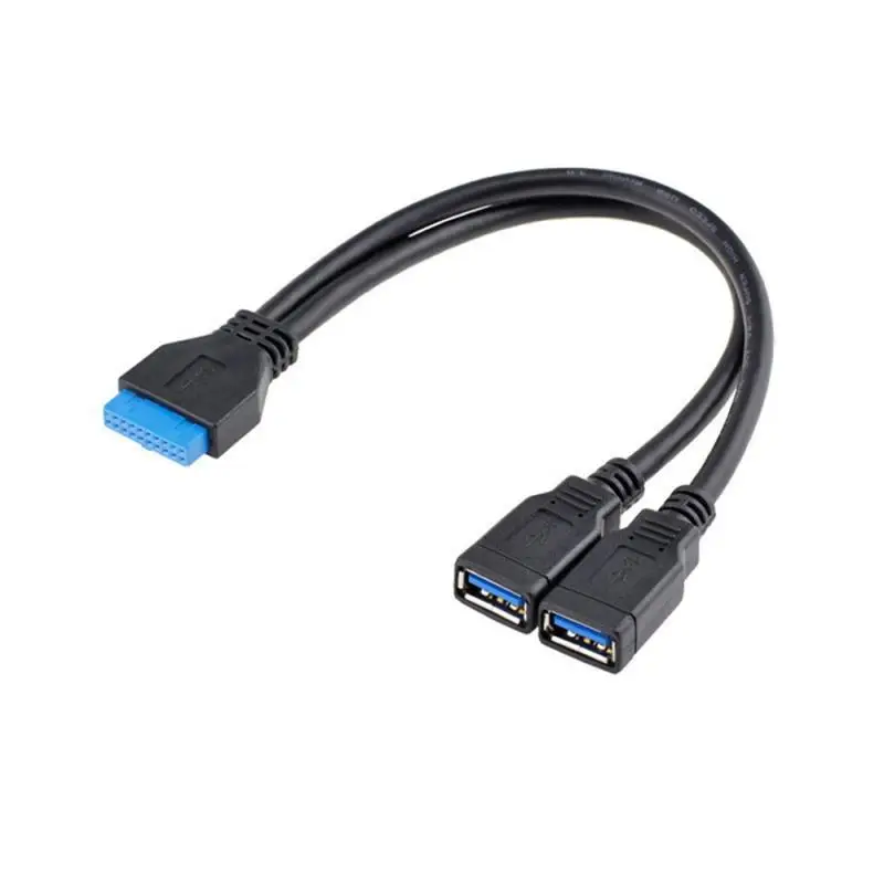 Conector da placa-mãe interna Cabo adaptador para PC, Hardware Cabos e Adaptadores, USB 3.0, A Fêmea para 20Pin, PC Computador