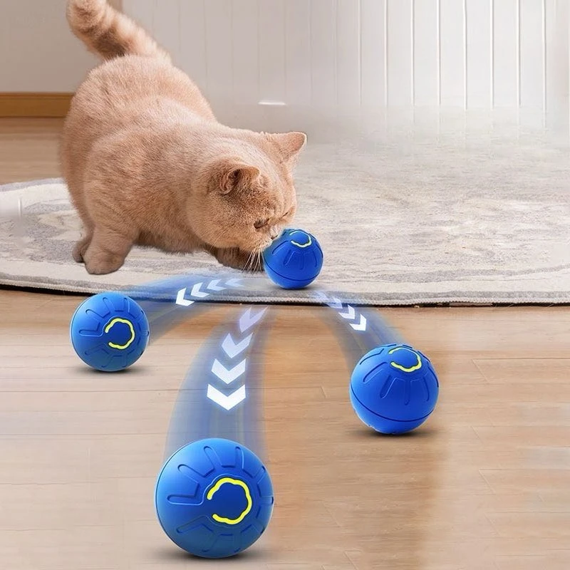 Smart Dog Toy Ball Electronic Pet Toy Ball Automatic Bouncing Rolling with RGB Lights Interactive Pet Toys Bite-Resistant Ball