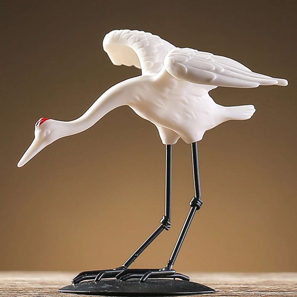 

1Pcs Crane Desktop Ornament Ceramic Micro Landscape Decoration Exquisite Home Office Table Decor Holiday Party Gift