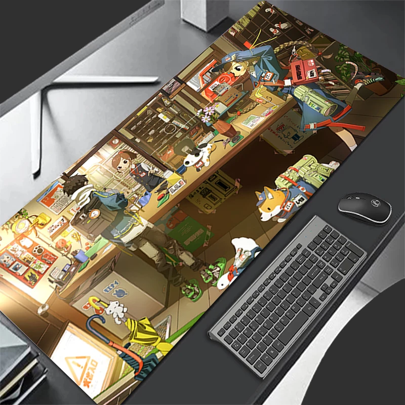 Tapis de souris dessin animé ville tapis de jeu en caoutchouc accessoires PC tapis de souris ordinateur Gamer tapis de souris tapis de bureau tapis étendu antidérapant