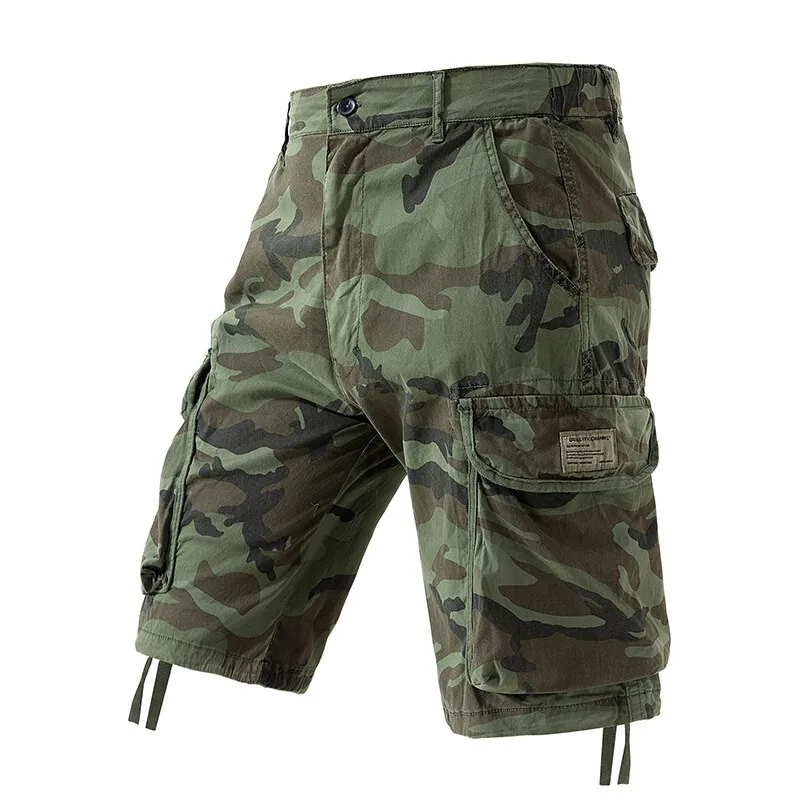 2026 Men's Camouflage Shorts Summer New Overalls Outdoor Casual Five-point Pants Cotton