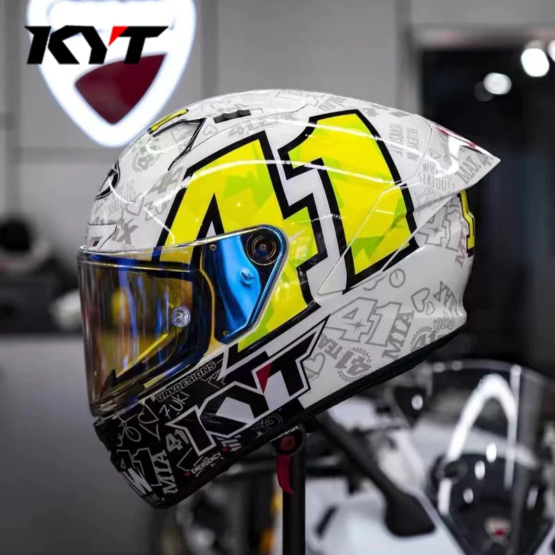 

KYT ECE Motorcycle Helmet Big Tail Men's Four Seasons Universal Adult Motorcycle Full Helmet Motocross Helmet Casco Moto