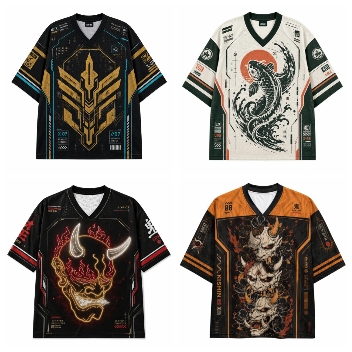 2026 New Mesh V-neck Mesh Jersey with Printed Pattern, Lightweight Streetwear, Short Sleeved Casual for Adults and Children