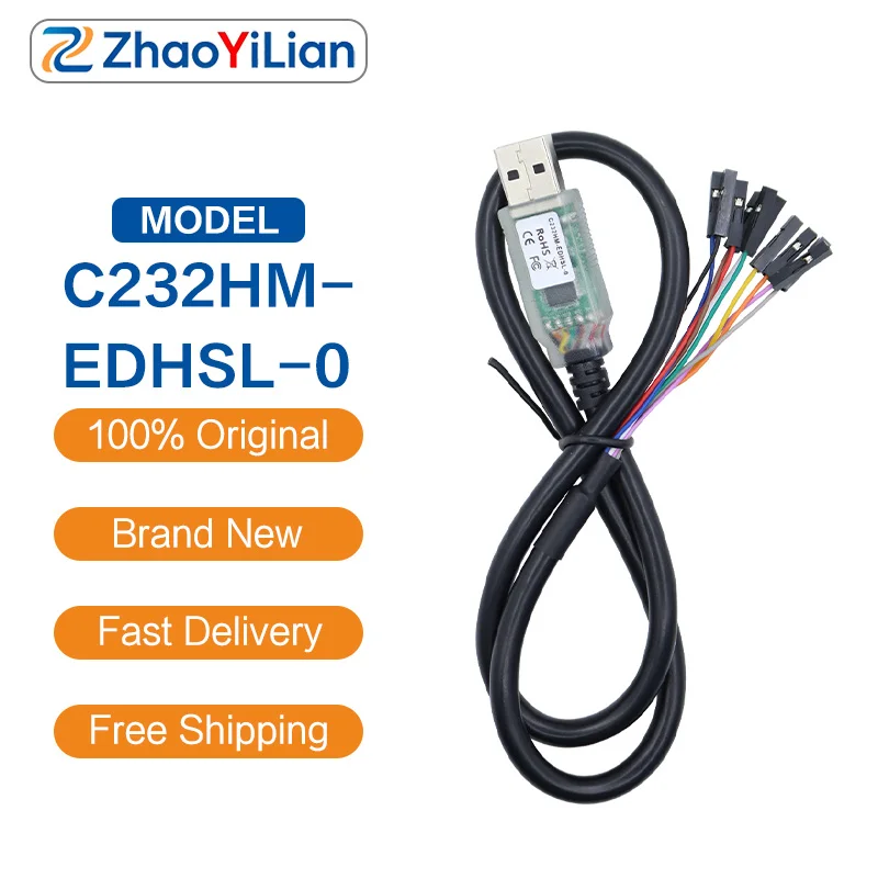 For C232HM‑EDHSL‑0 USB 2.0 Hi‑Speed To MPSSE Converter Cable FT232H Chip Debug Wire
