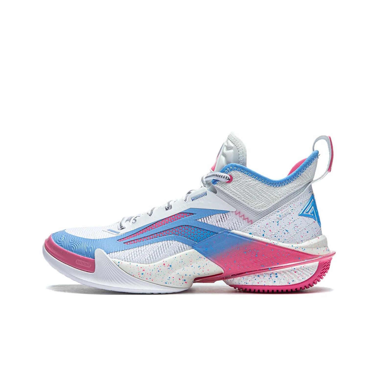 Li Ning Power 10 Mid top Performance Basketball Shoes Men's Standard White/Azure Blue ABAT089-16