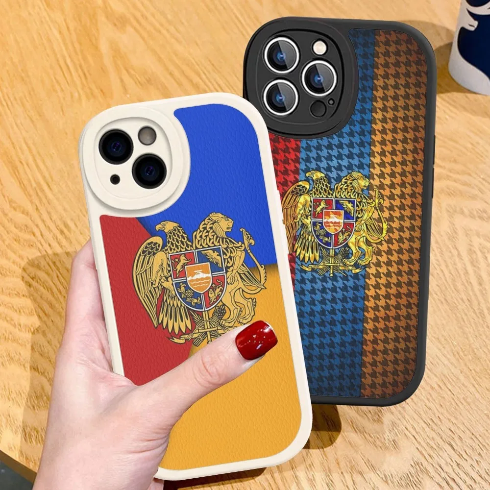 

Armenia Armenians Flag Phone Case Hard Leather For iPhone 14 13 12 Mini 11 14 Pro Max Xs X Xr 7 8 Plus Fundas