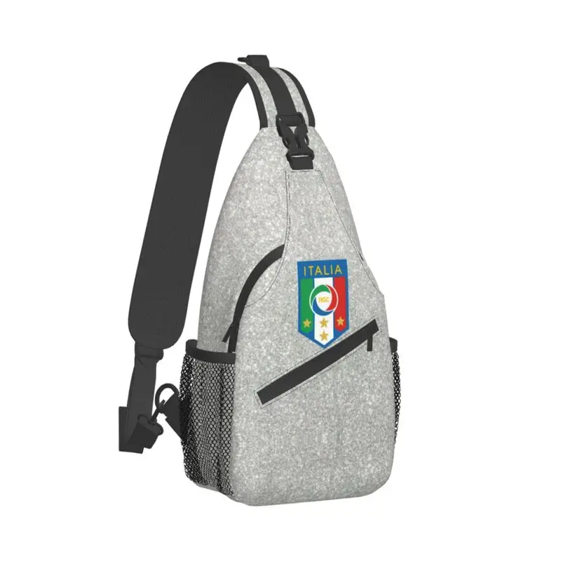 Mochila Crossbody Sling para homens, bolsa de ombro, lendas do futebol italiano, presente casual do futebol, bolsa de viagem do futebol