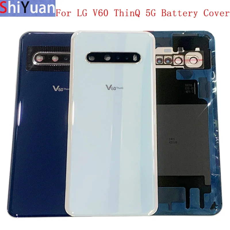 Battery Cover Rear Door Panel Housing Case For LG V60 ThinQ 5G Back Cover with Lens Frame Replacement Parts