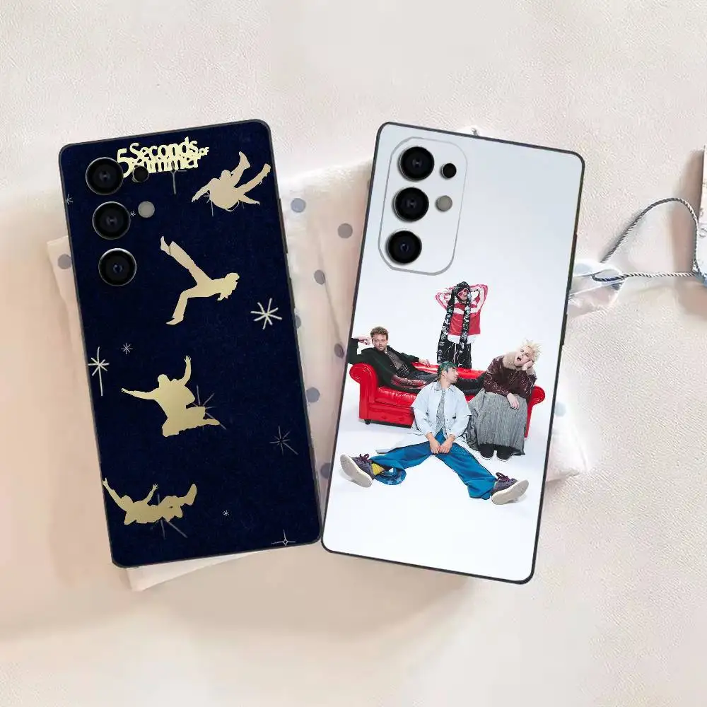 5 Seconds of S-Summers 5SOS  Phone Case For Samsung S26,25,24,21,22,21,20,10,9,8,7,6,5,Ultra,Plus,Fe,Lite Black Shell