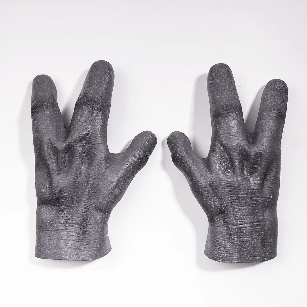 51 Area Alien Mask Gloves Cosplay UFO Monster Skull Latex Helmet Hands Halloween Dress Up Party Costume Props