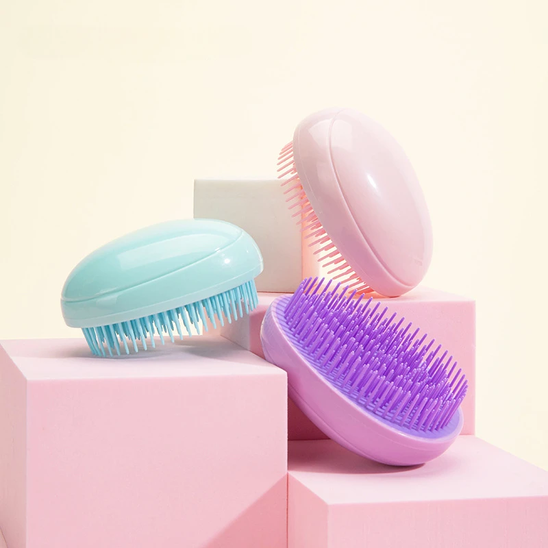 

Mini Detangling Hair Brush Egg Round Shape Hair Brushes Anti-knotting Hair Smoothing Combs Anti Static Massage Hair Care Tools