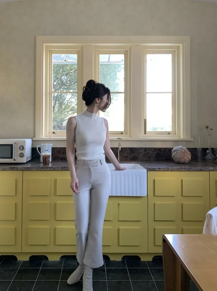 

Оригинальные брюки Wcouture с высокой талией, облегающие, цвета шампанского, дизайн Sanlass, микро-клеш, для женщин