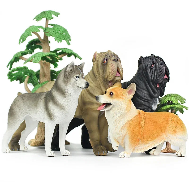 

Simulation Animal Model Pet Dog Large SIBERIAN HUSKY Welsh Corgi Pembroke Neapolitan Mastiff Car Decoration Children's Toy