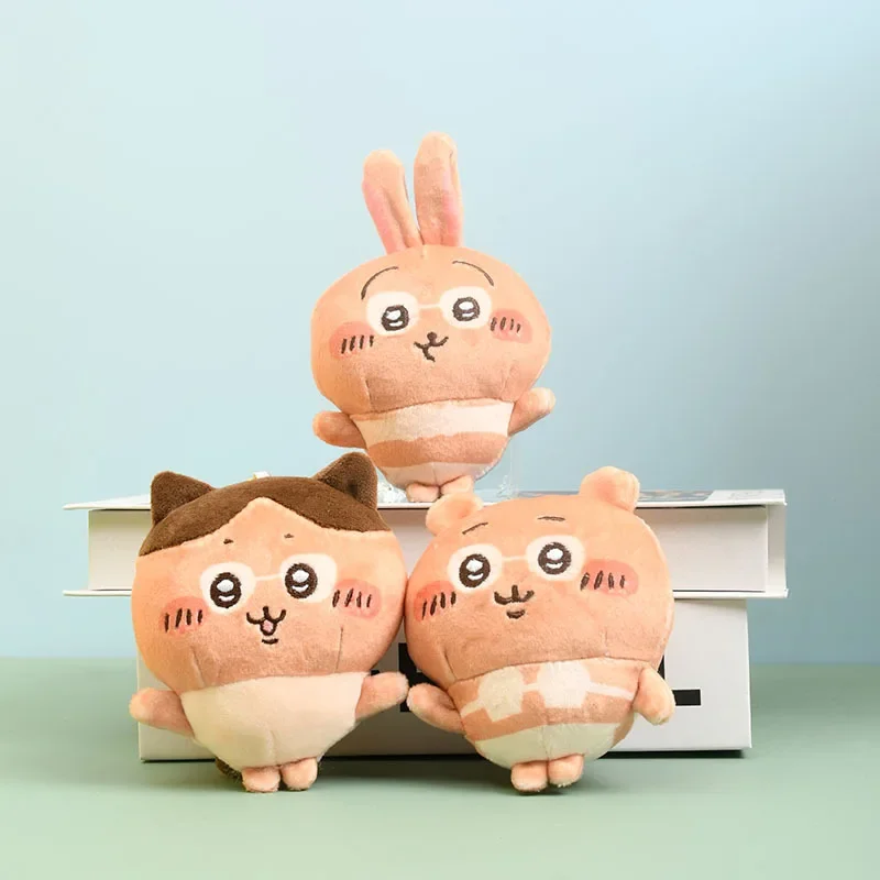 13cm Japanese Cartoon Beach jiyi Animated Plush Doll Usagi Keychain Pendant Hachiware Swimsuit Cute Plush Toy Girl Gift