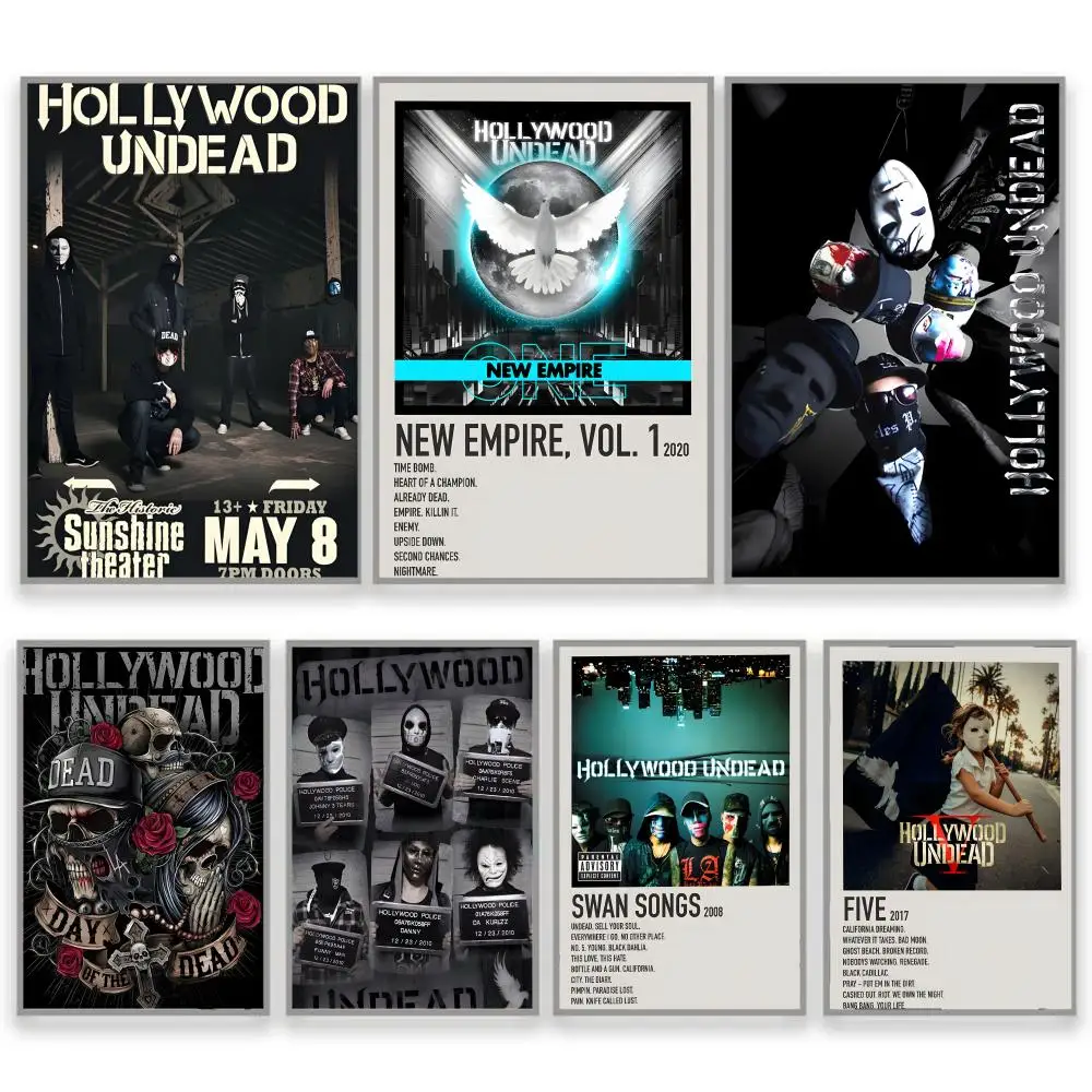 H-Hollywood U-UndeadS Band Hipster Room Vibe Waterproof Art Print Unframed Picture Print Poster
