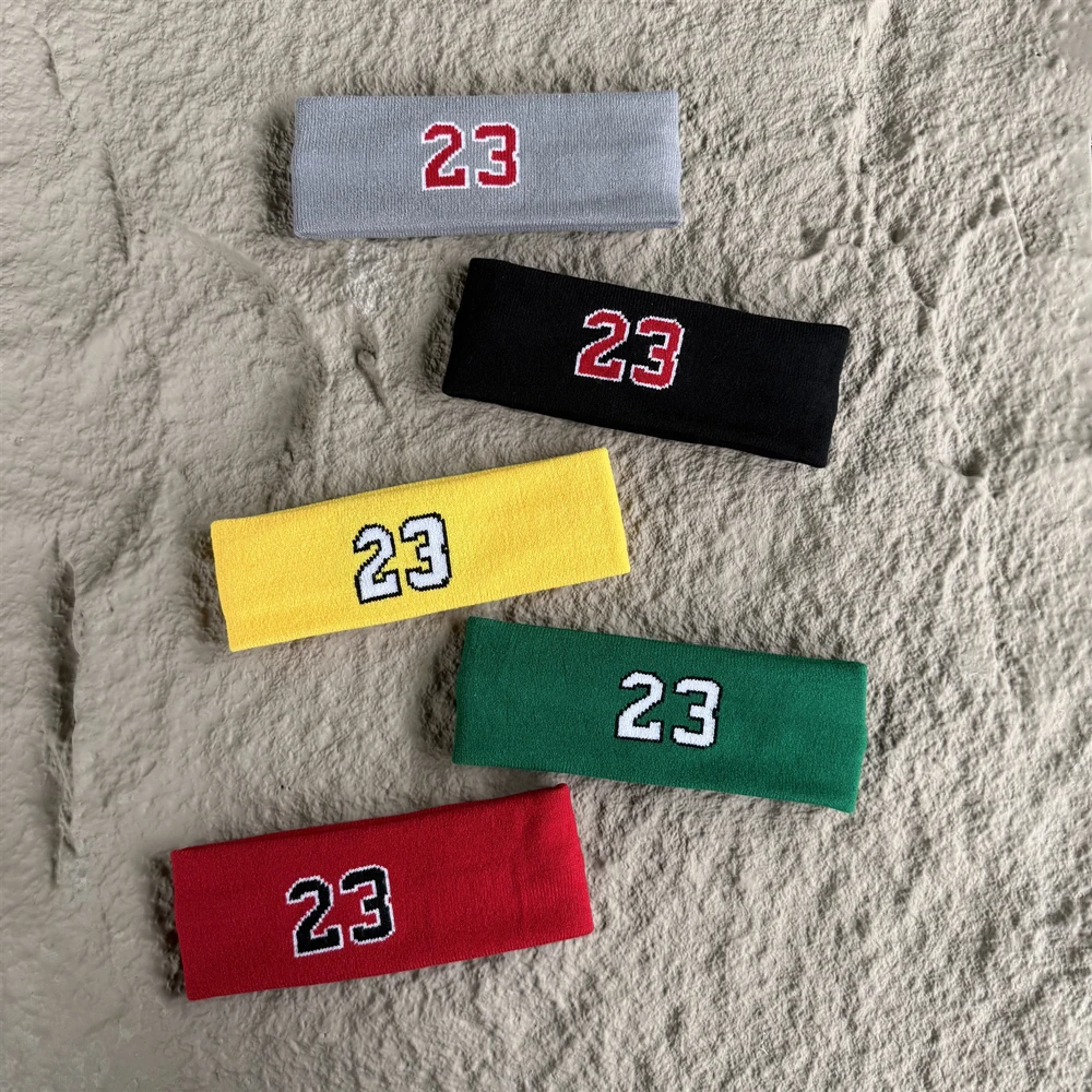 High Quality Sports Headband Men's Fashion American Style 23 Pattern Casual 100%Cotton Narrow Width Running Hairband Women's