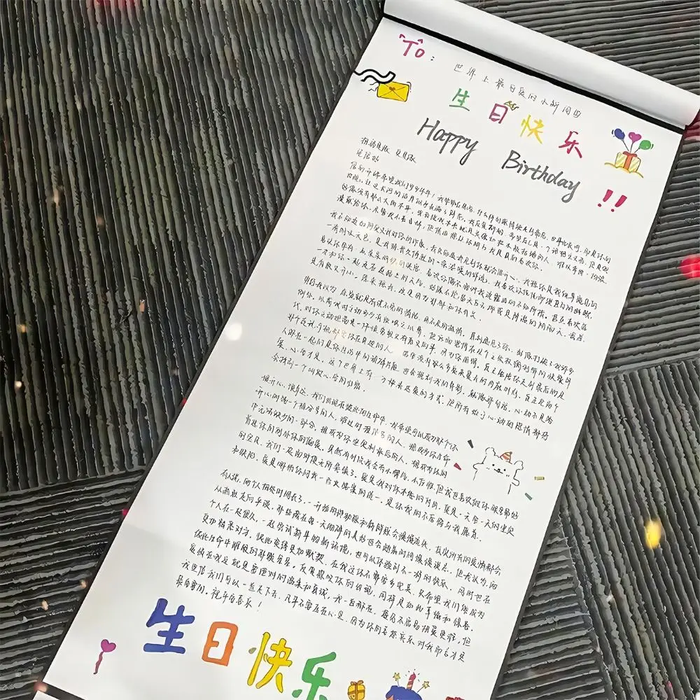 1M DIY Handwritten Letter Scroll Thickened Blank Chinese Calligraphy Scroll Calligraphy & Painting Hanging Scroll