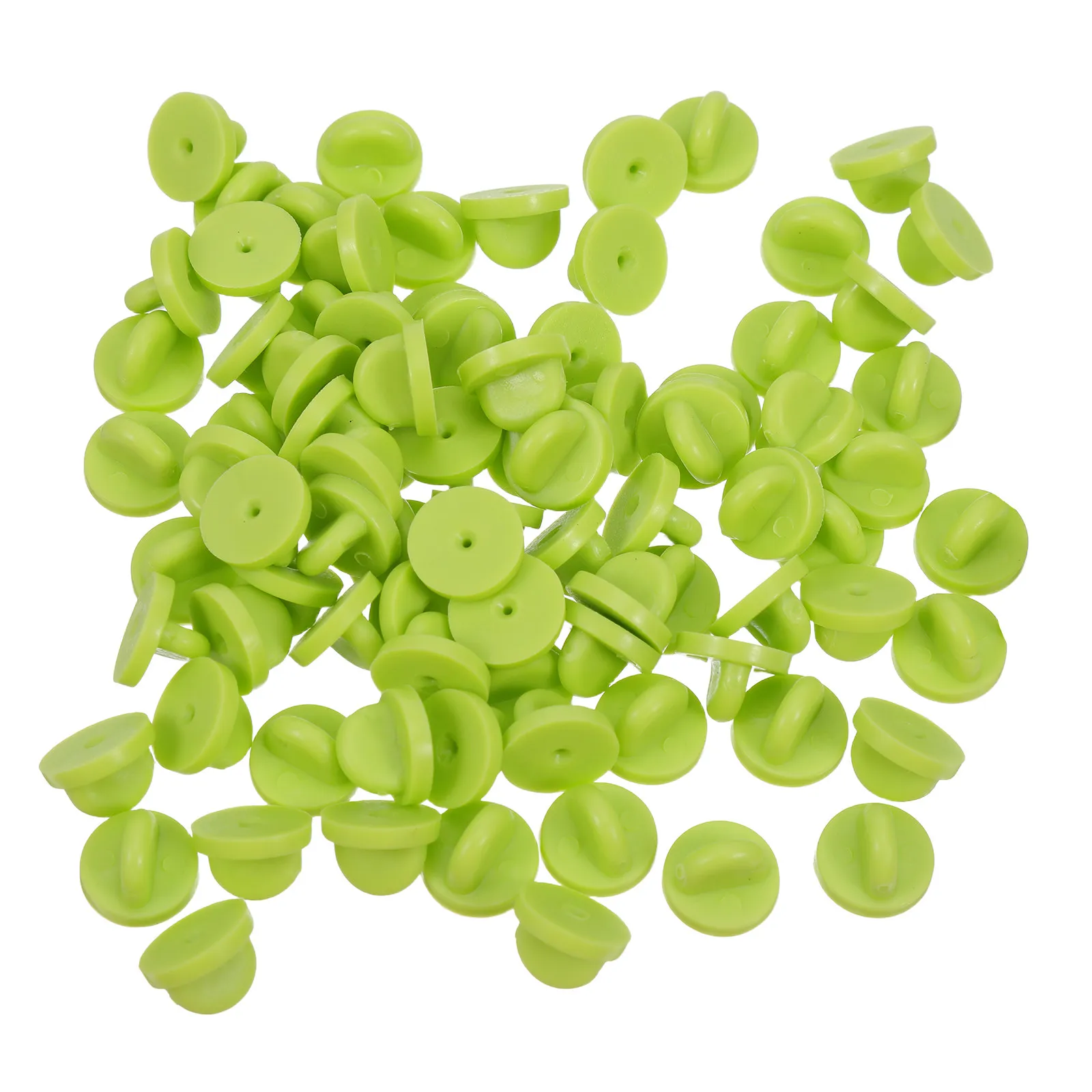 100Pcs PVC Butterfly Clutch Backings Secure Lapel Pin Holders Badge Pins Brooch Fasteners Hat Tie Tack Replacement Accessories