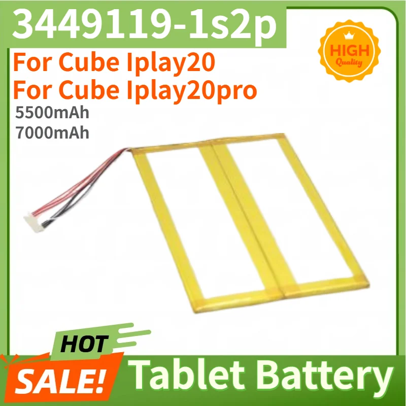 5500mAh 7000mAh Battery 3449119-1s2p for Cube Iplay20 / Iplay20pro Tablet PC High Quality Replacement Battery