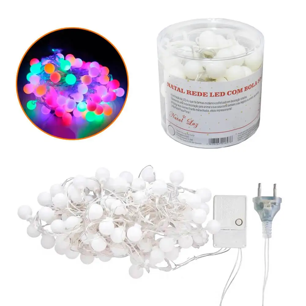 Flashes Flashes Christmas Polka Ddots Colorful Led 50 Lamps 220V-Casambiente Natal275